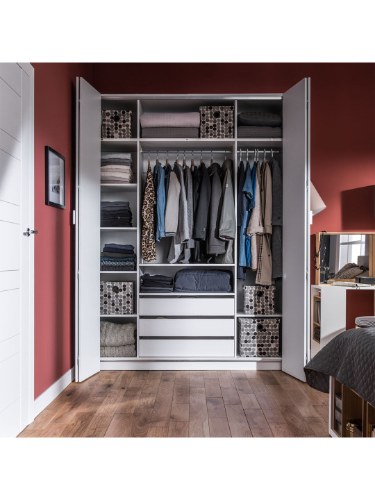 Armadio 4 ante per Camerette serie 4 You in Legno Bianco - VOX