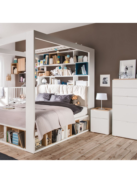 Comodino per Camerette Bambini serie 4 You in Legno Bianco - VOX