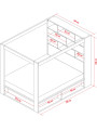 Letto a Baldacchino 160x200 con Libreria Serie 4 You - VOX