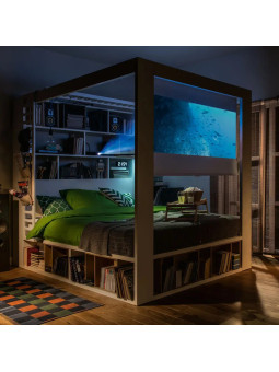 Letto a Baldacchino 160x200 con Libreria Serie 4 You - VOX