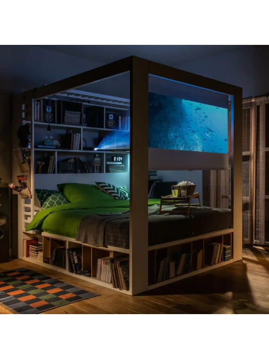 Double Bed with Canopy and Shelving 4 You - VOX