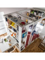 Letto a Baldacchino 160x200 con Libreria Serie 4 You - VOX
