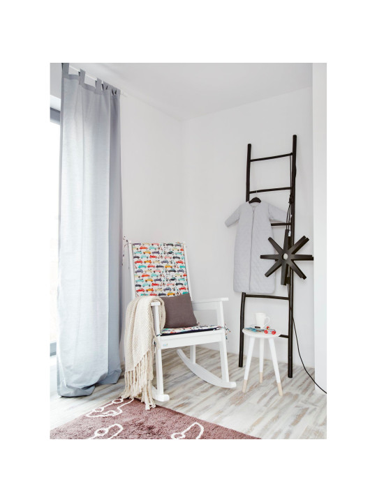 Rocking chair for nursing in white pine wood