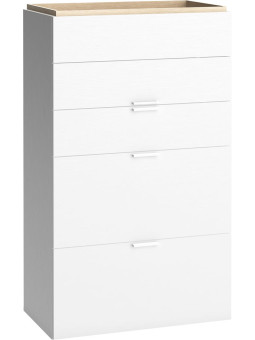 Cassettiera Alta Serie 4 You in Legno Bianco - VOX