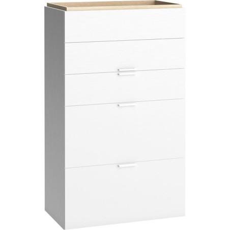 Children's Tall Chest of Drawers 4 You White - VOX