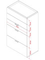 Cassettiera Alta Serie 4 You in Legno Bianco - VOX