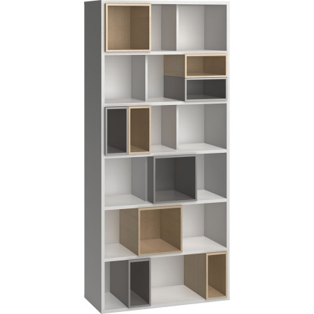 Libreria Serie 4 You in Legno Laminato Bianco - VOX