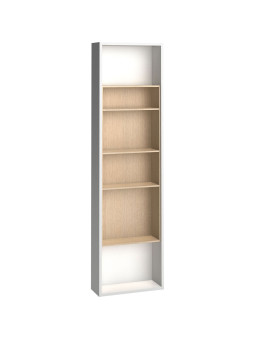Libreria Laterale Serie 4 You in Legno Laminato Bianco - VOX