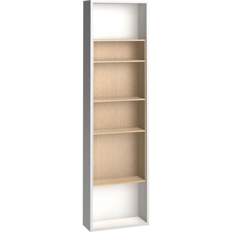 Libreria Laterale Serie 4 You in Legno Laminato Bianco - VOX