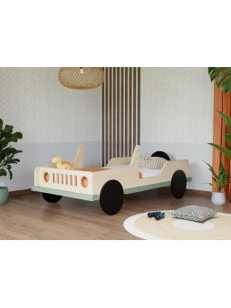 Children's Car Bed 80x160 in the Shape of a Jeep SAFARI - Benlemi
