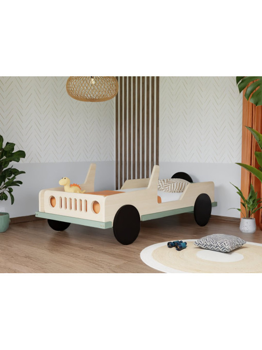 Lettino 80x160 a Forma di Macchina Jeep SAFARI - Benlemi