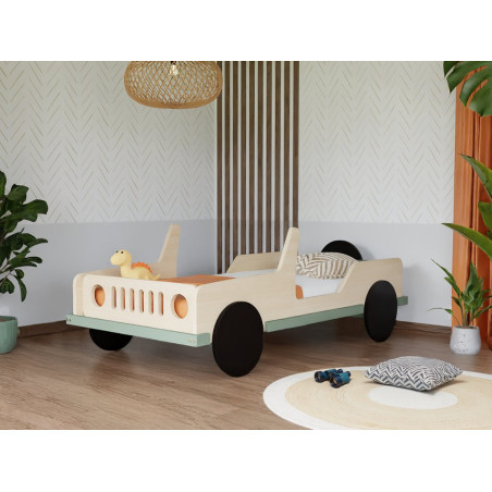 Children's Car Bed 80x160 in the Shape of a Jeep SAFARI - Benlemi