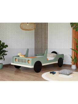Lettino 80x160 a Forma di Macchina Jeep SAFARI - Benlemi