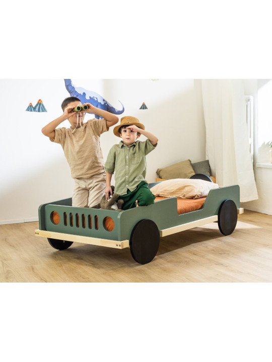 Children's car bed 80x160 in the shape of a jeep BEEP - Benlemi