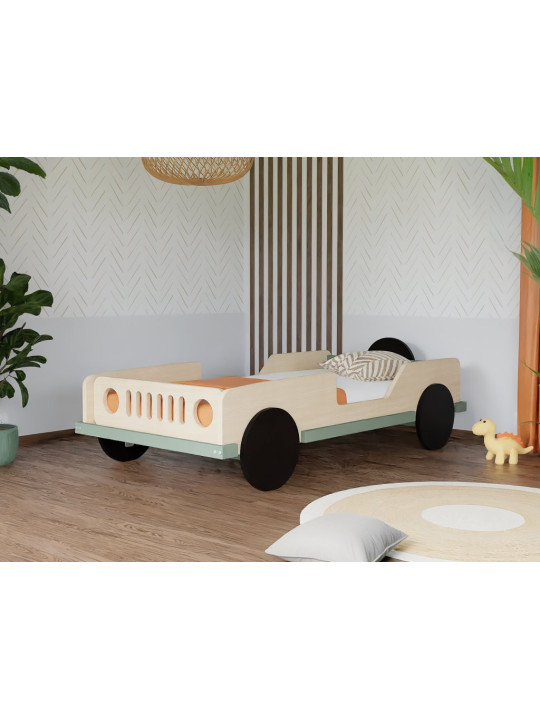Children's car bed 80x160 in the shape of a jeep BEEP - Benlemi