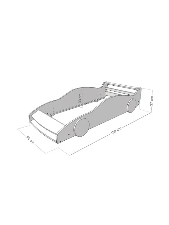 Lettino 80x160 a Forma di Auto FERRARI F40 - Benlemi