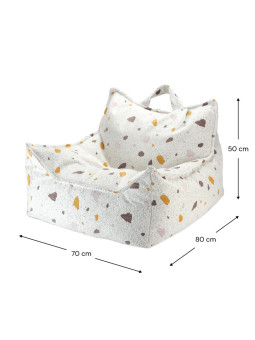 Terrazzo Marble Beanbag Chair - Wigiwama