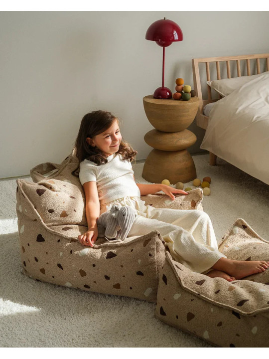 Pouf Poltrona a Sacco Sabbia Effetto Terrazzo per Bambini - Wigiwama