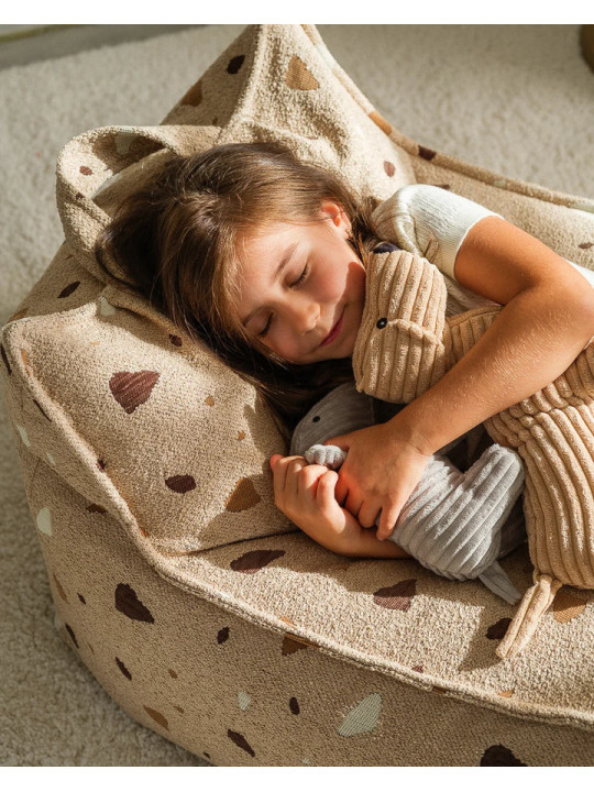 Pouf Poltrona a Sacco Sabbia Effetto Terrazzo per Bambini - Wigiwama