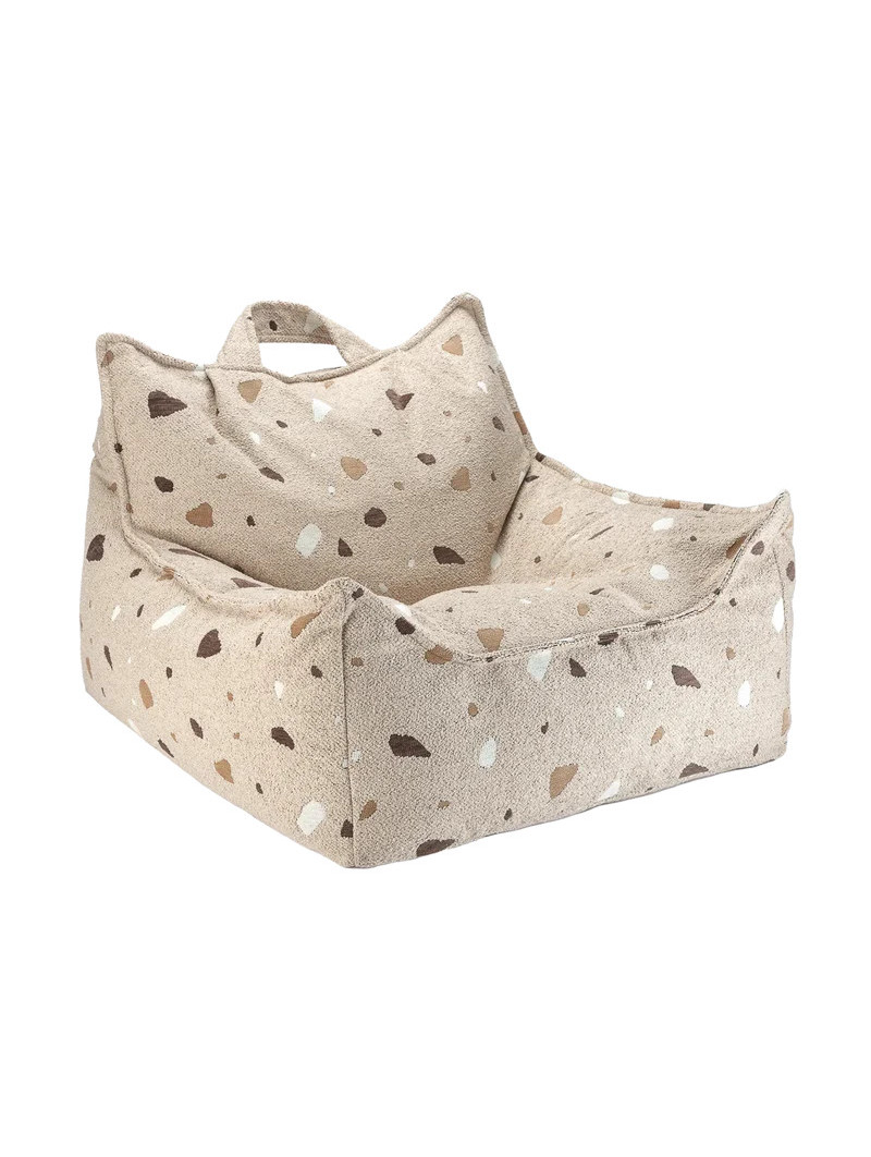 Pouf Poltrona a Sacco Sabbia Effetto Terrazzo per Bambini - Wigiwama