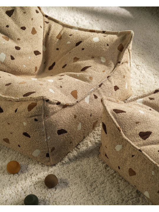Pouf Poltrona a Sacco Sabbia Effetto Terrazzo per Bambini - Wigiwama