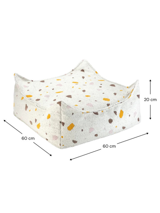 Terrazzo Marble Square Ottoman - Wigiwama