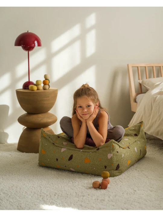 Terrazzo Moss Square Ottoman - Wigiwama