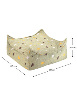 Terrazzo Moss Square Ottoman - Wigiwama