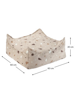 Terrazzo Sand Square Ottoman - Wigiwama
