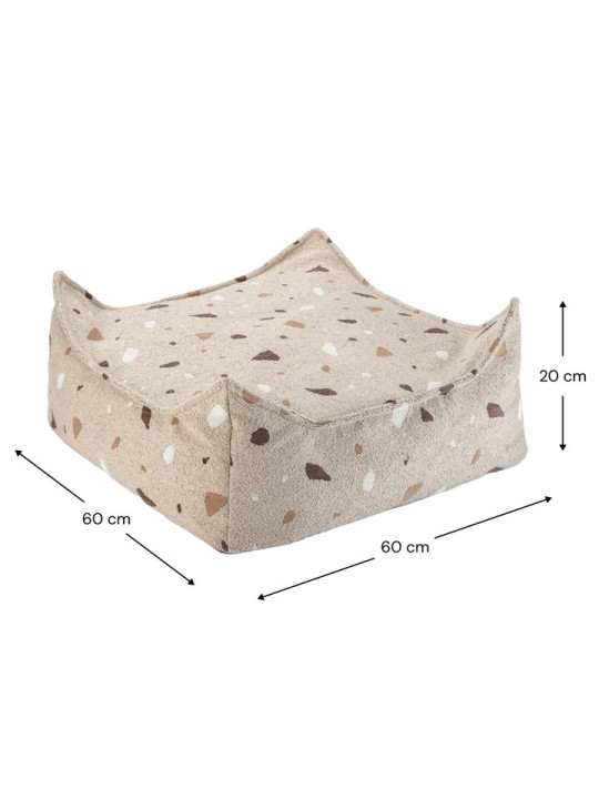 Terrazzo Sand Square Ottoman - Wigiwama