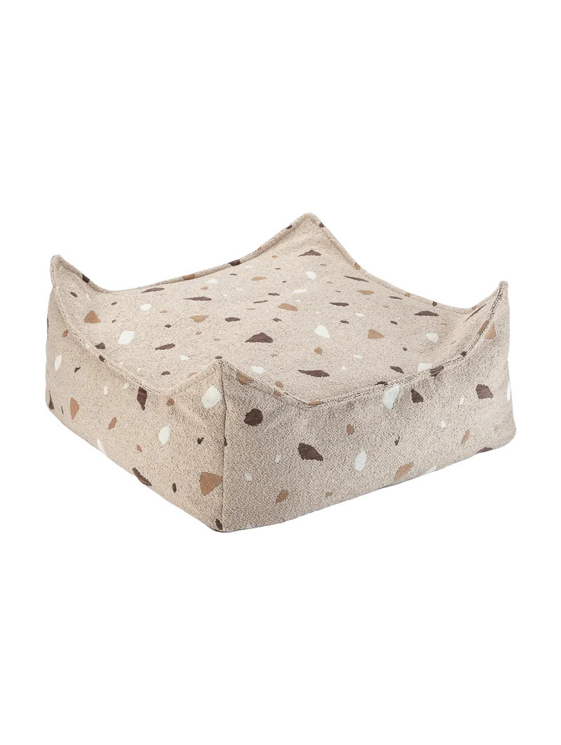 Terrazzo Sand Square Ottoman - Wigiwama