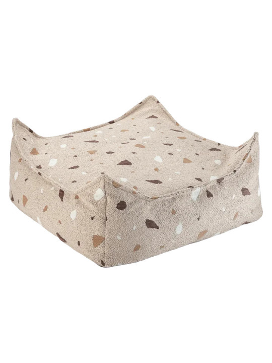 Pouf Quadrato Sabbia Effetto Terrazzo per Bambini - Wigiwama