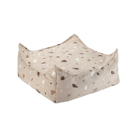 Pouf Quadrato Sabbia Effetto Terrazzo per Bambini - Wigiwama