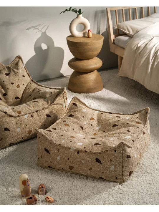 Terrazzo Sand Square Ottoman - Wigiwama