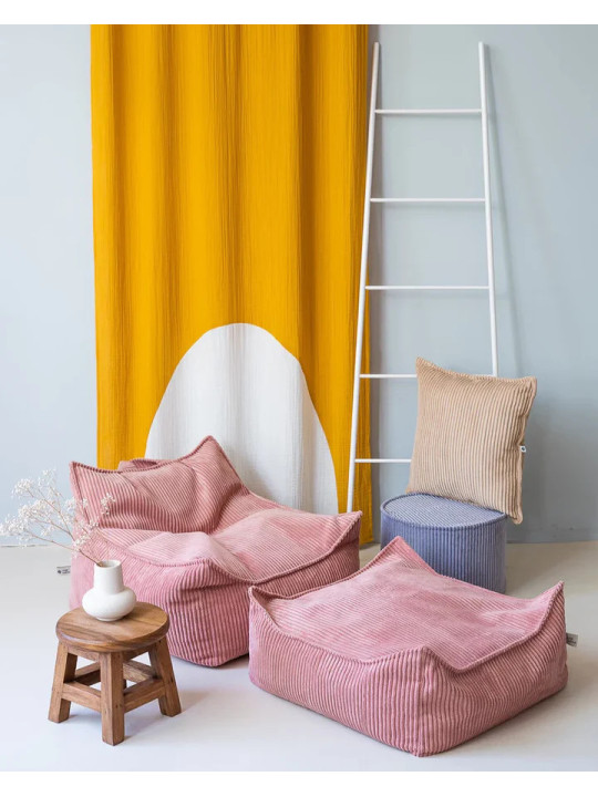 Pink Mousse Square Ottoman - Wigiwama - Wigiwama