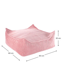 Pink Mousse Square Ottoman - Wigiwama - Wigiwama
