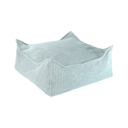 Pouf Quadrato in Velluto a Coste Verde Menta per Bambini - Wigiwama