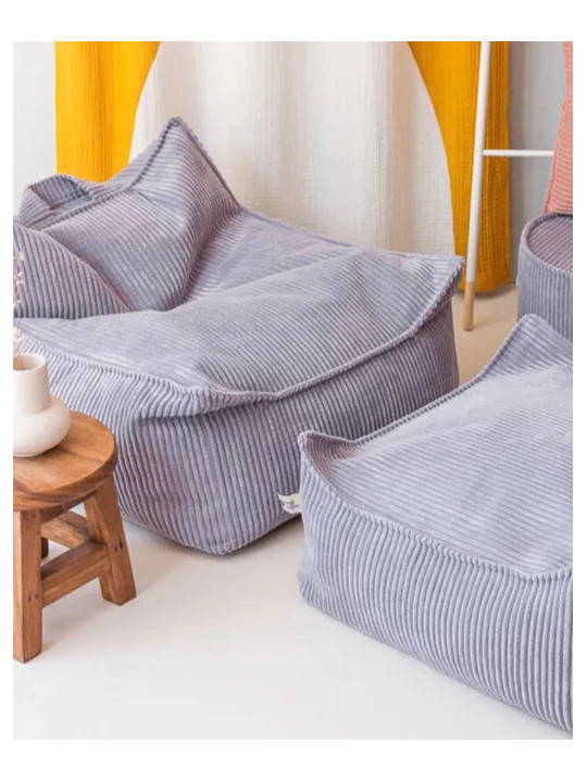 Blueberry Blue Square Ottoman - Wigiwama - Wigiwama