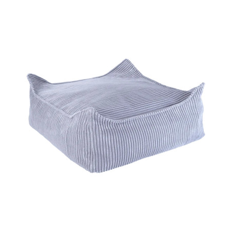 Pouf Quadrato in Velluto a Coste Blu Mirtillo per Bambini - Wigiwama