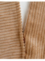 Pouf Quadrato in Velluto a Coste Caramello per Bambini - Wigiwama