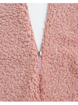 Pouf Quadrato in Tessuto Teddy Rosa Guava - Wigiwama