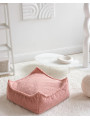Pouf Quadrato in Tessuto Teddy Rosa Guava - Wigiwama