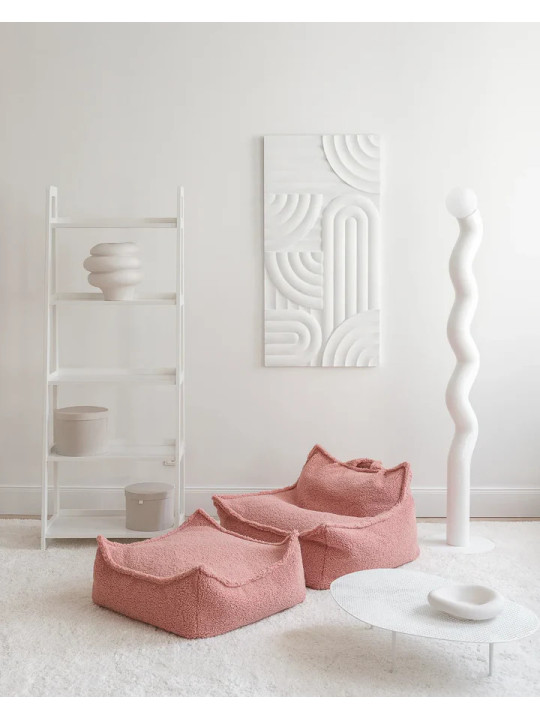 Guava Pink Square Ottoman - Wigiwama