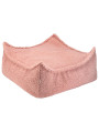 Pouf Quadrato in Tessuto Teddy Rosa Guava - Wigiwama