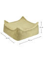 Pouf Quadrato in Tessuto Teddy Verde Matcha - Wigiwama