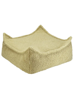 Pouf Quadrato in Tessuto Teddy Verde Matcha - Wigiwama