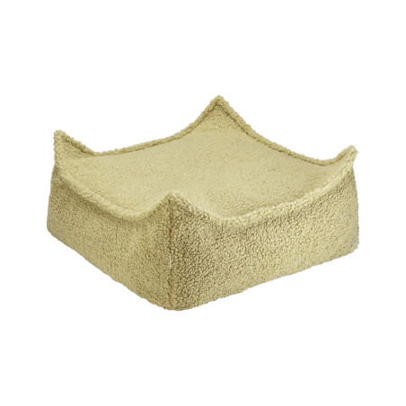 Pouf Quadrato in Tessuto Teddy Verde Matcha - Wigiwama