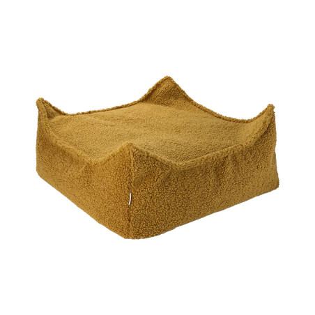 Pouf Quadrato in Tessuto Teddy Senape - Wigiwama