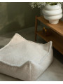 Cream White Square Ottoman - Wigiwama