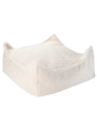 Pouf Quadrato in Tessuto Teddy Bianco Crema - Wigiwama